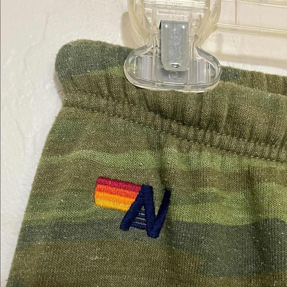 SOLD Aviator Nation Camouflage Rainbow Stripe Joggers Modern Athleisure Lounge - Picture 6 of 14